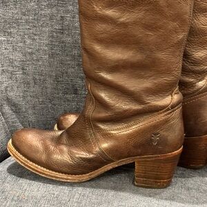 Frye Brown Heeled Boots